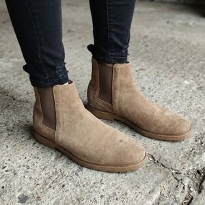 All Saints Tan Suede “Chelsea” Boots
